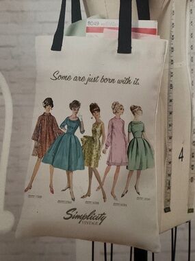 NWT Simplicity Canvas Tote Bag - “Some Are Just Born With It”h